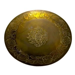 Etched Brass Bowl Plate